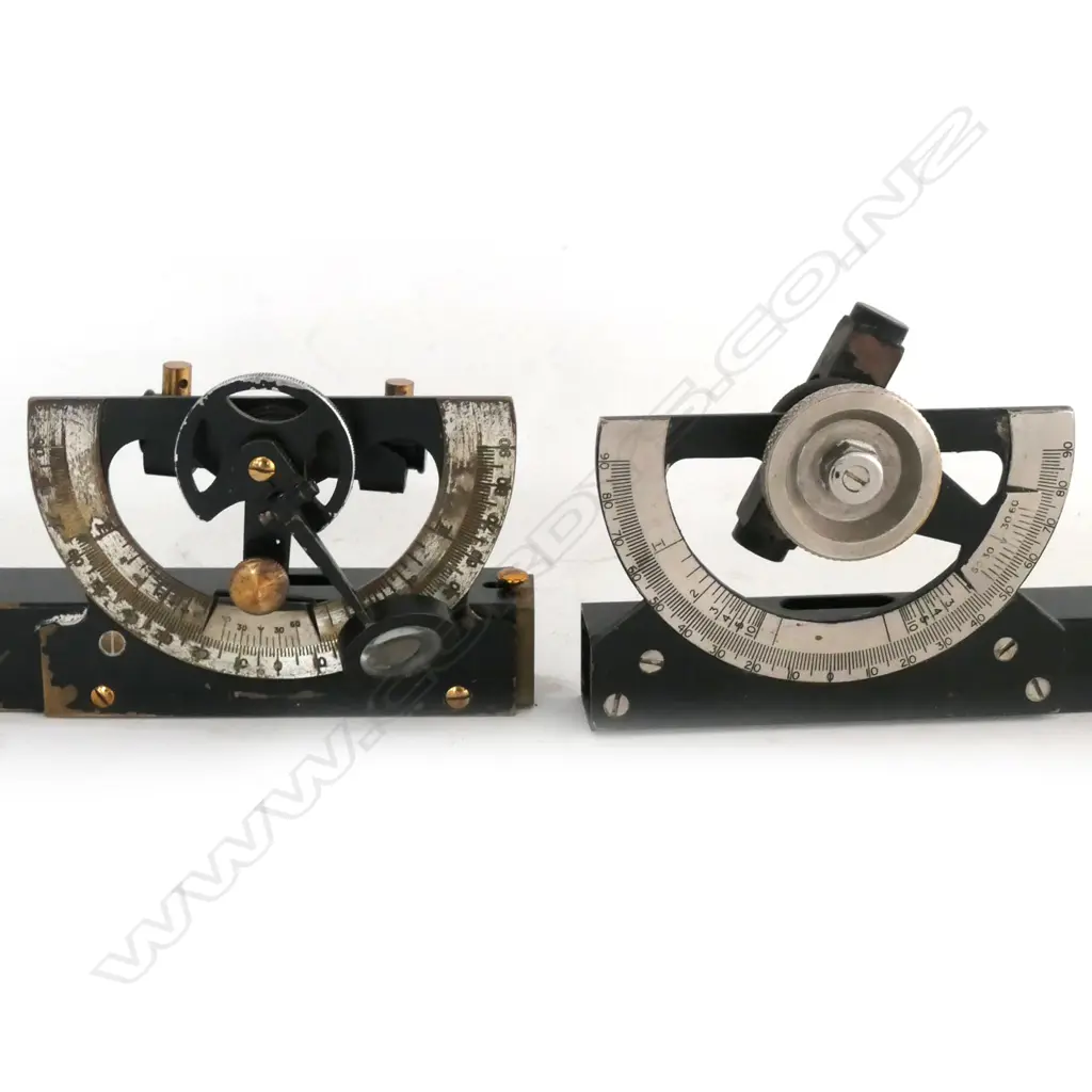 2 ABNEY LEVELS, ONE by F. BARKER & SON IN LEATHER CASE Image 1++